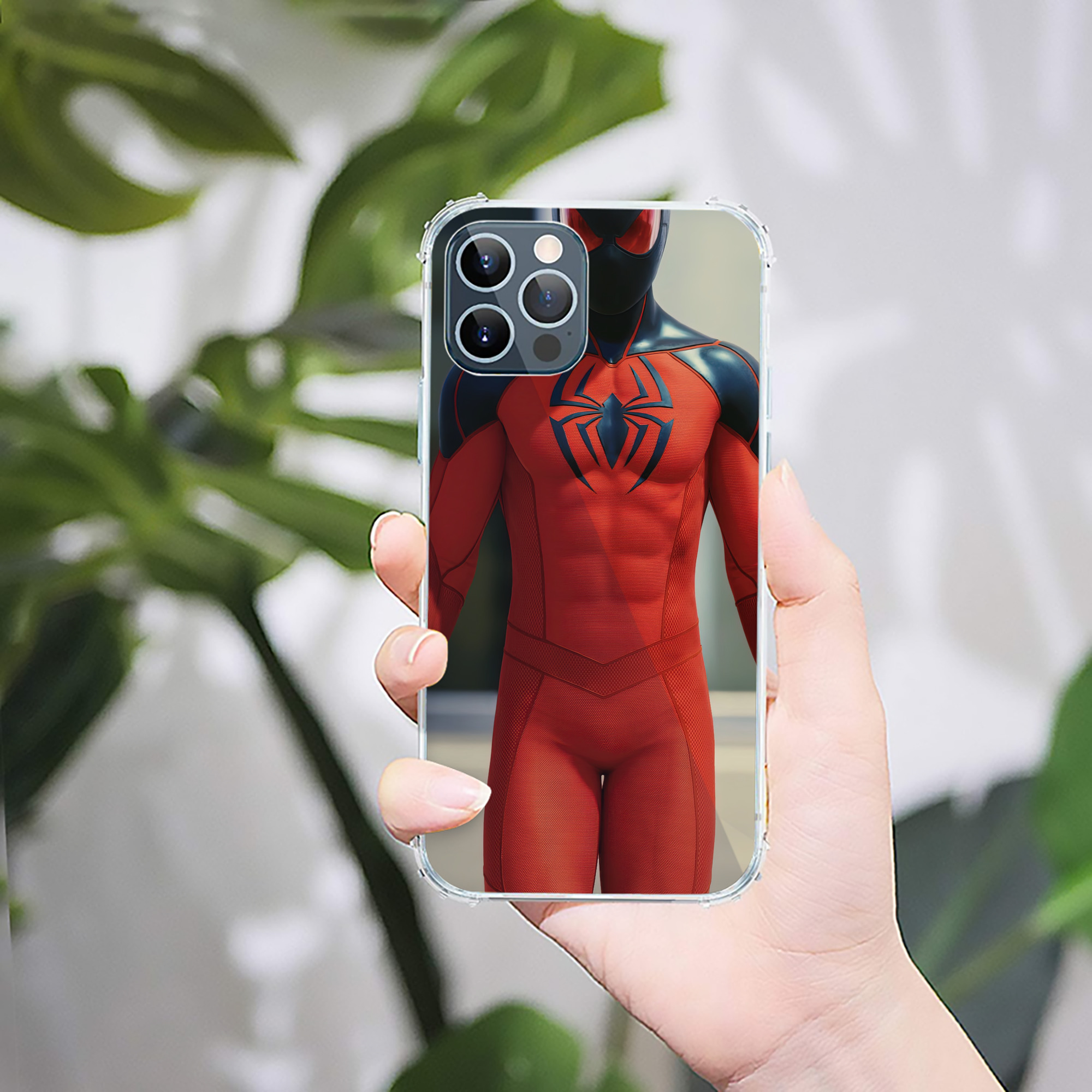 （画像用） Spider Man スパイダーマン 【iPhone 12シリーズ対応】透明スマホケース（クリアソフトケース）